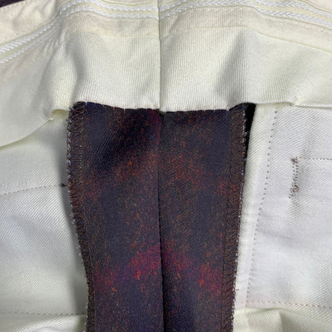 COMME des GARCONS HOMME DEUX Size M Brown Navy Red Plaid Polyester Tapered Dress Pants