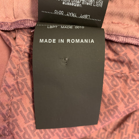PT TORINO Size 34 Pink Rose Cotton Blend Pleated Dress Pants