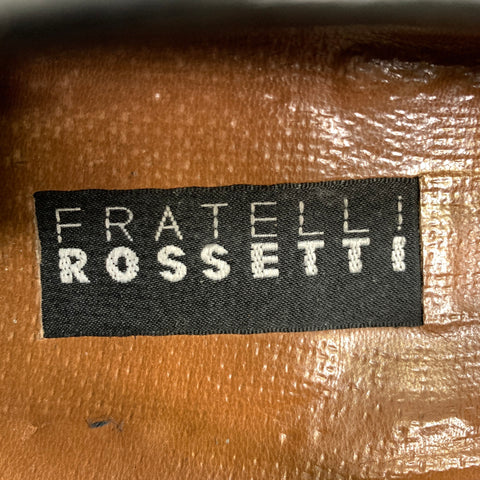 FRATELLI ROSSETTI Size 10 Black Woven Leather Penny Loafers