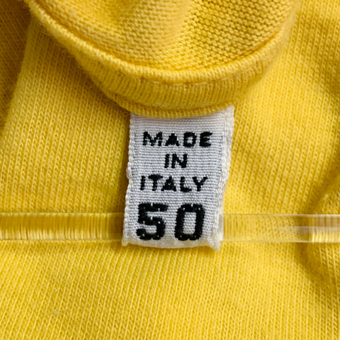 MAISON MARTIN MARGIELA Size M Yellow Cotton Side Snaps Crew Neck T-shirt