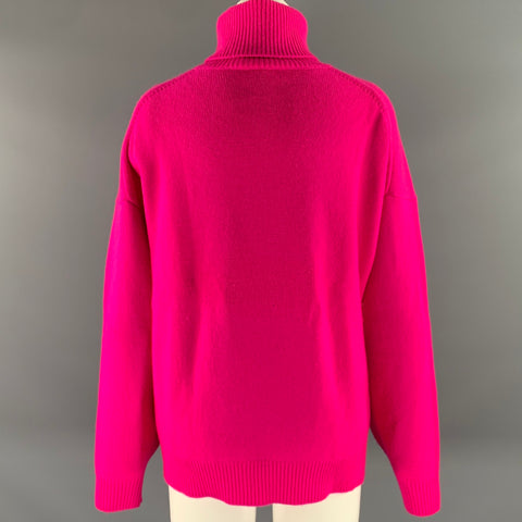 TIBI Size XS Pink Cashmere Knitted Turtleneck Sweater