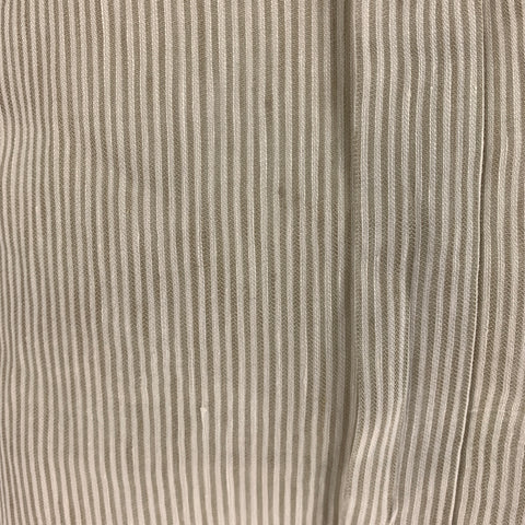 DOLCE & GABBANA Size M White Beige Stripe Linen Cotton Long Sleeve Shirt