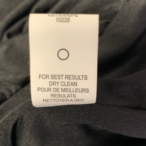 HALSTON HERITAGE Size S Black Acetate Blend Draped One Shoulder Cocktail Dress
