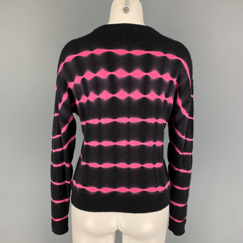 ALICE + OLIVIA Size XS/S Black Pink Cashmere Tie Dye Stretch Blend Pullover