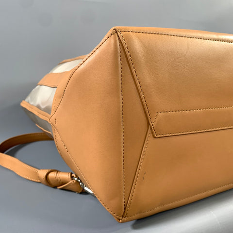 PHILLIP LIM SS2017 Tan Light Grey Mesh Leather Backpack