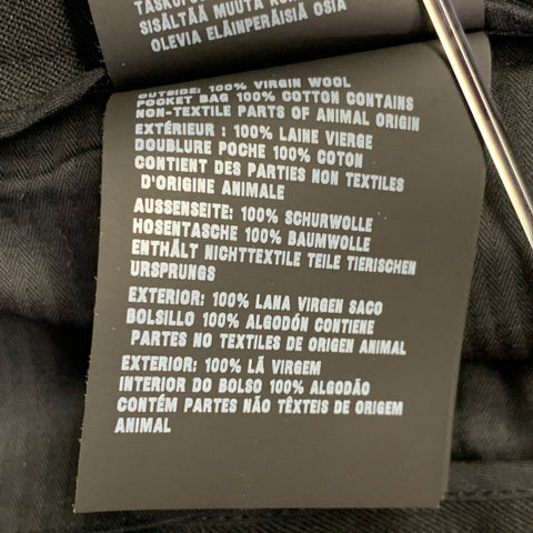 PRADA Size 36 Black Virgin Wool Flat Front Zip Fly Dress Pants