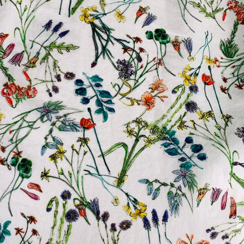 PAUL SMITH Size XL White Multi Color Floral Cotton Long Sleeve Shirt