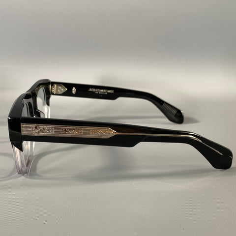 JACQUES MARIE MAGE Black Clear Acetate Glasses