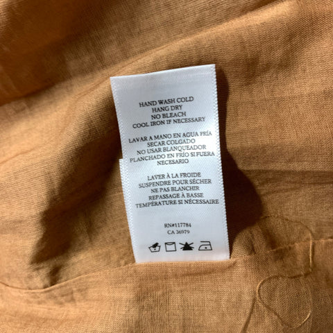 RAILS Size M Brown Dark brown Cotton Tie Dye V Neck Knee Length Dress