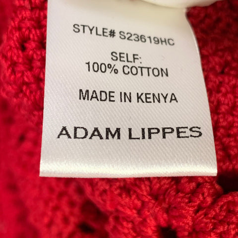 ADAM LIPPES Size S Poppy Red Cotton Crochet A-Line Dress