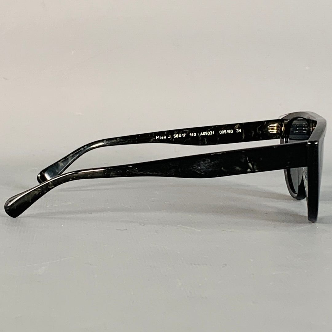 ALAIN MIKLI Miss J Black Acetate Cat Eye Sunglasses
