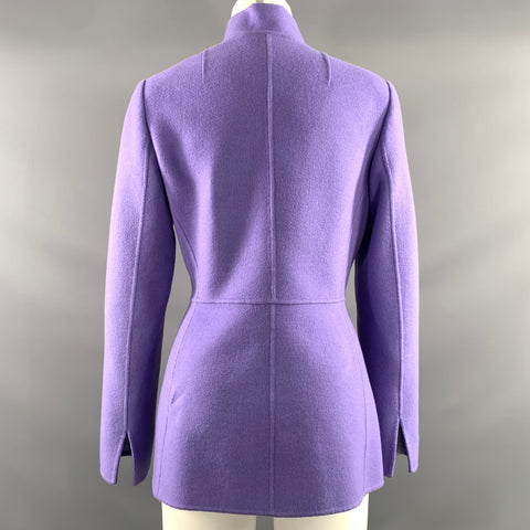 CARLISLE Size 4 Purple Lavender Wool Blend Jacket Indoor Blazer