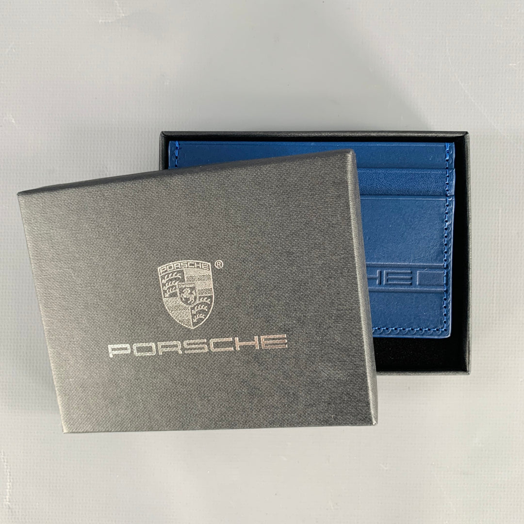 PORSCHE DESIGN Blue Leather Cardholder Wallet