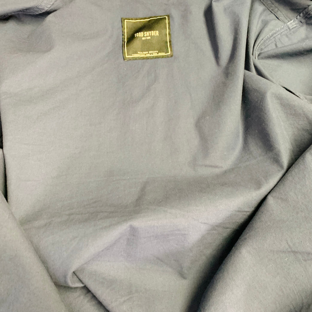 TODD SNYDER Size M Navy Cotton Blend Zip Pockets Jacket