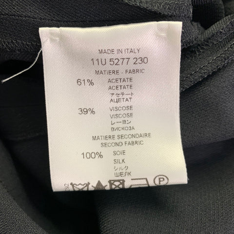 GIVENCHY Size 8 Black Acetate Blend Silk Double Layer Dress Pants