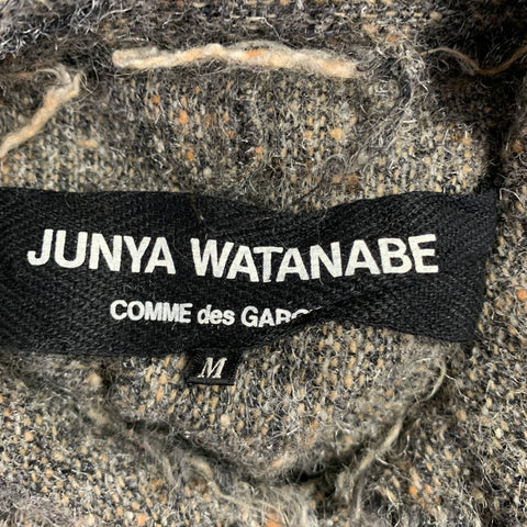 JUNYA WATANABE Size M Brown Tan Rayon Silk Raw Edge Cardigan