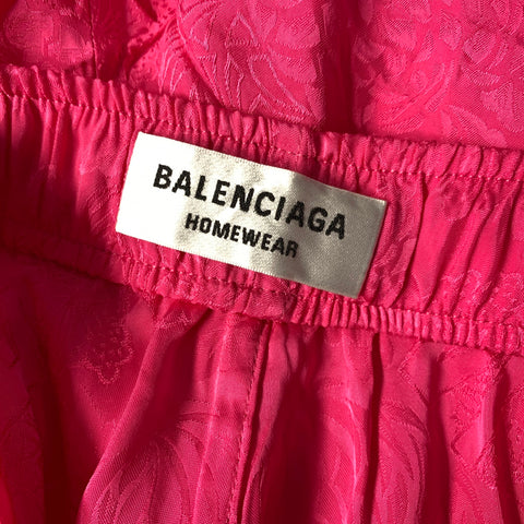 BALENCIAGA Size 34 Pink Viscose Jacquard Pajama Set