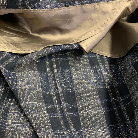 TIGER of SWEDEN Size 36 Grey Navy Plaid Cotton Blend Sport Coat