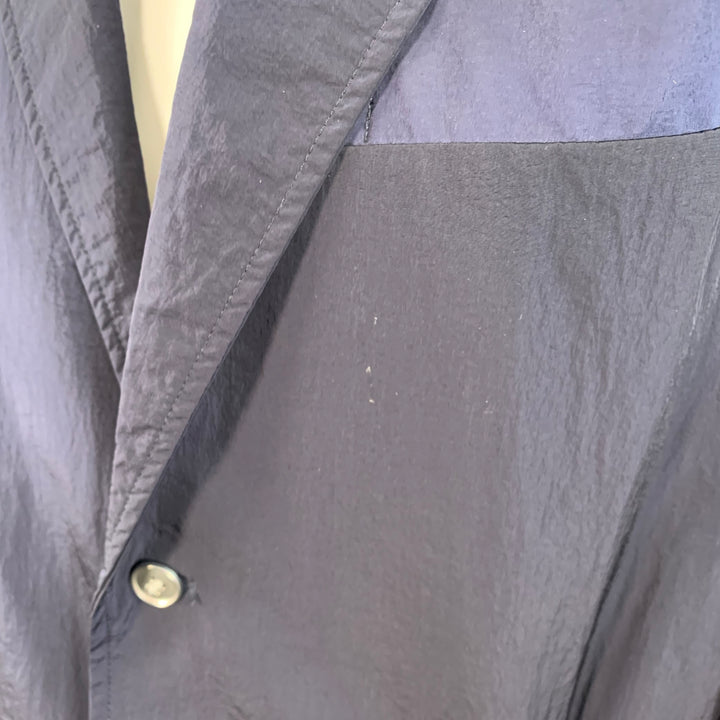 SUPERTHANKS Size M Navy Nylon Single Breasted Buttoned Jacket