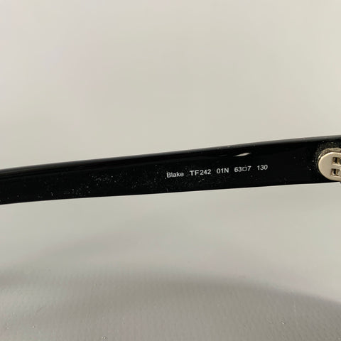 TOM FORD Blake Black Acetate Oversized Square Sunglasses