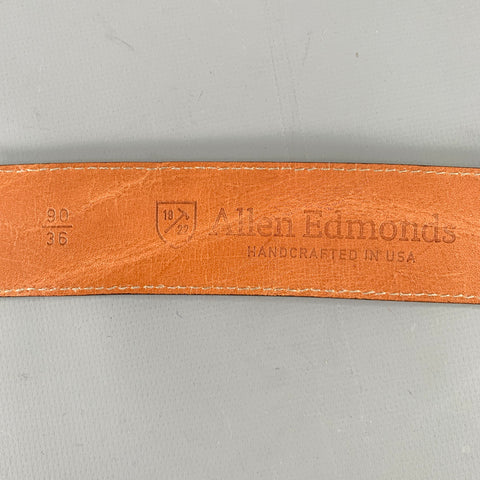 ALLEN EDMONDS Size 36 Taupe Perforated Leather Belt