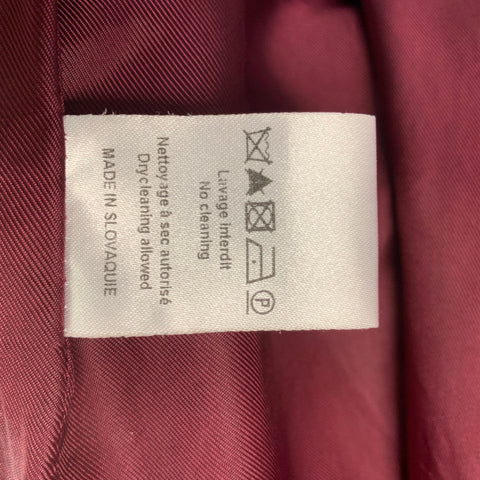 NINA RICCI Size 6 Pink Wool Solid Zip Up Coat