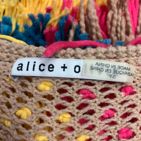 Veste à franges en polyester multicolore ALICE + OLIVIA taille S