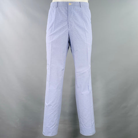 POLO by RALPH LAUREN Size XL Blue White Gingham Cotton Suit