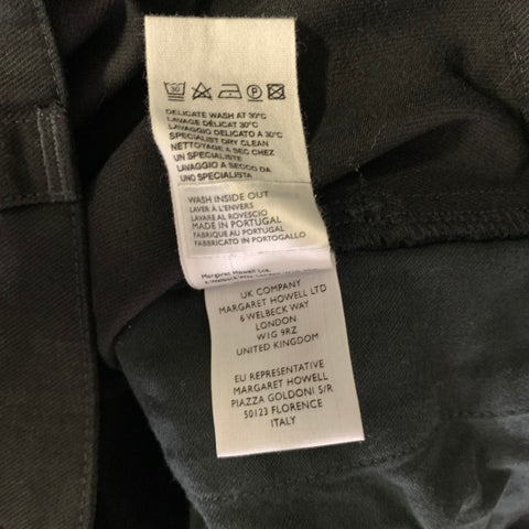 MARGARET HOWELL Size 32 Black Pleated Cotton Relaxed fit Casual Pants