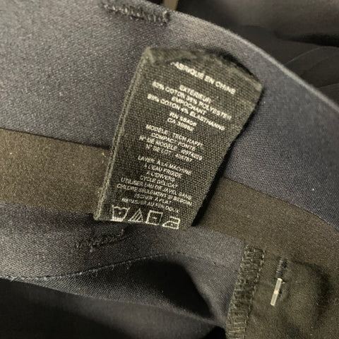 THEORY Size 30 Navy Solid Cotton Polyester Mid Rise Casual Pants