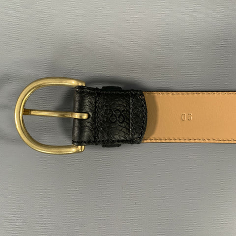 MORJAS Size 33 Black Pebble Grain Leather Belt
