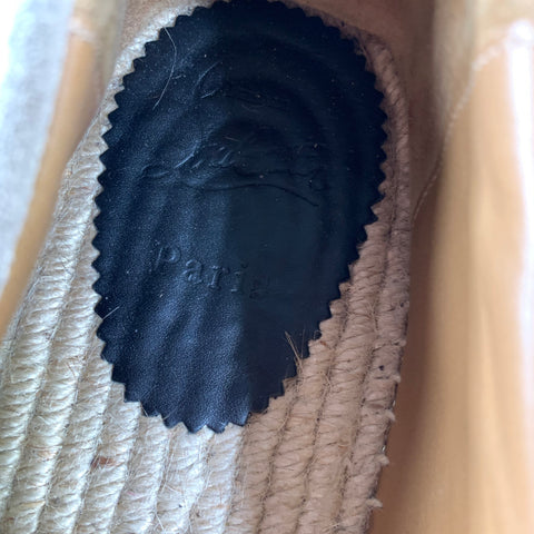 CHRISTIAN LOUBOUTIN Size 13 Grey Suede Espadrille Loafers