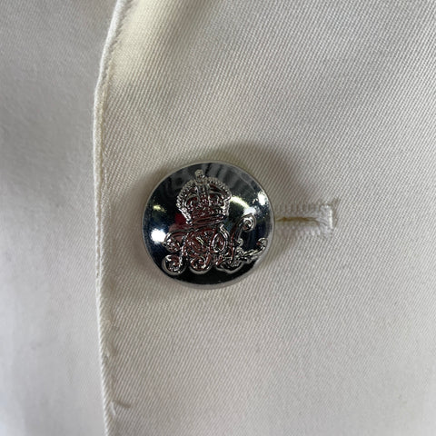 RALPH LAUREN Size 46 White Cotton Notch Lapel Sport Coat