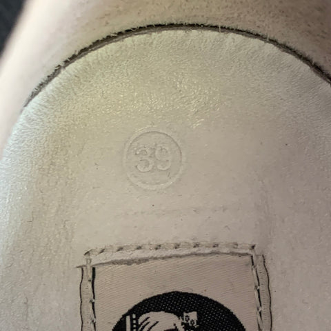 LANVIN Size 9 Black White Leather Graffiti Cap Toe Sneakers