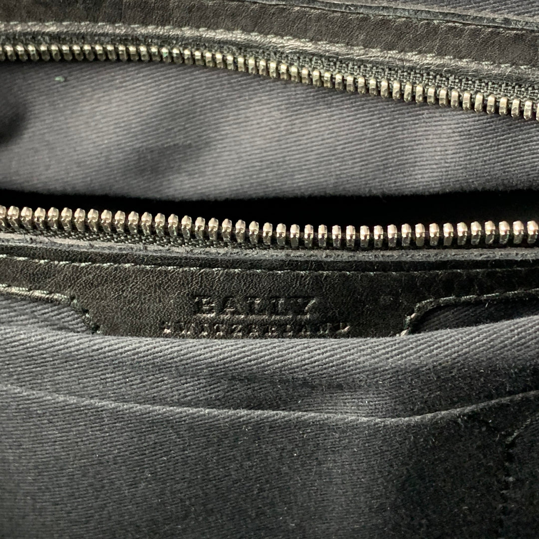 BALLY Black Leather Top Handles Tote Bag