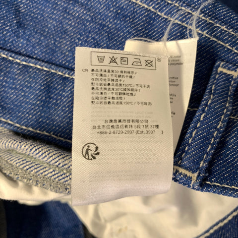 FURSAC Size 30 Blue Contrast Stitch Cotton Straight leg Jeans