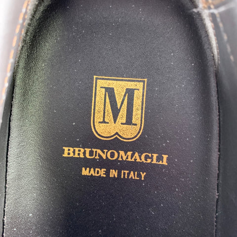 BRUNO MAGLI Size 10 Black Leather Sneakers