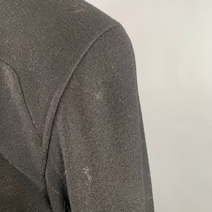 CALVIN KLEIN Size S Black Wool Blend Layered Zip Up Jacket