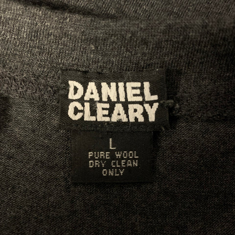 DANIEL CLEARY Size L Grey Knit Wool Lightweight Pullover