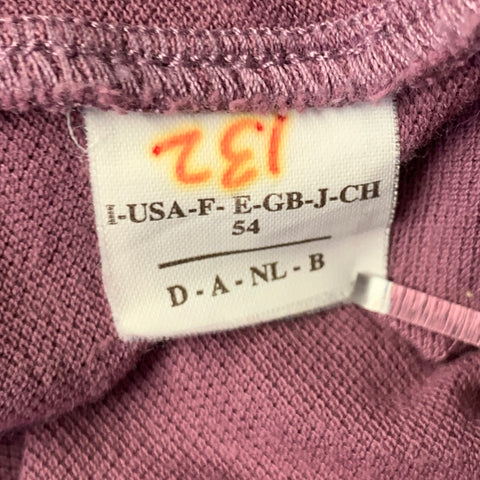 BRUNELLO CUCINELLI Size L Purple White Color Block Cotton Polo