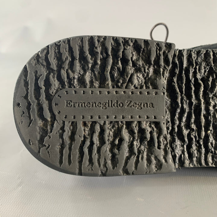 ERMENEGILDO ZEGNA Size 9.5 Navy Suede Chukka Boots