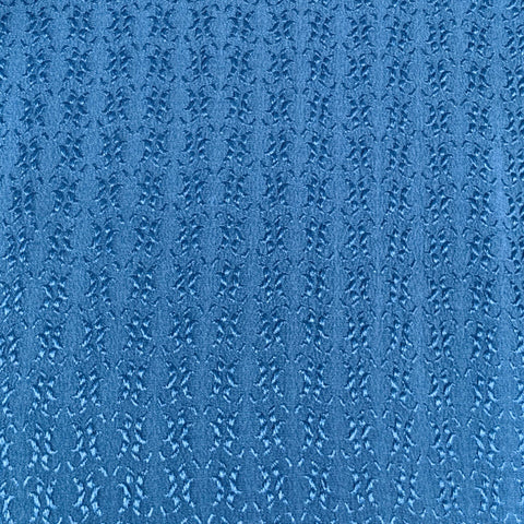 BILLIONAIRE COUTURE Size XL Blue Jacquard Silk Button Up Long Sleeve Shirt