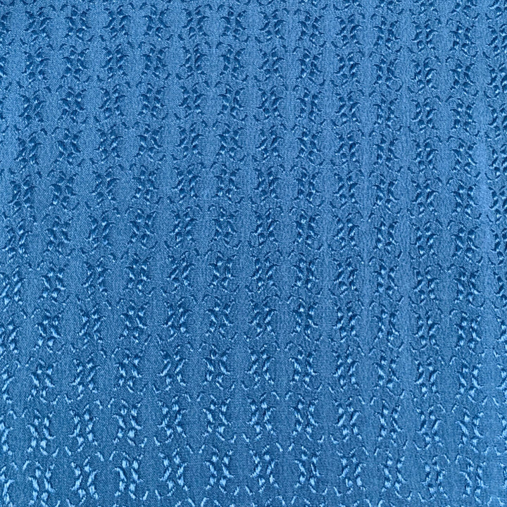 BILLIONAIRE COUTURE Size XL Blue Jacquard Silk Button Up Long Sleeve Shirt