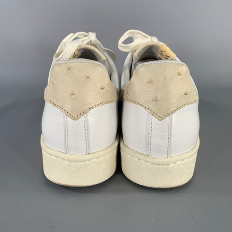 VISVIM Size 9.5 White Leather Lace Up Sneakers