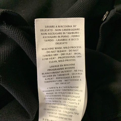 ALEXANDER MCQUEEN Size L Black White Embroidered Collar Polo
