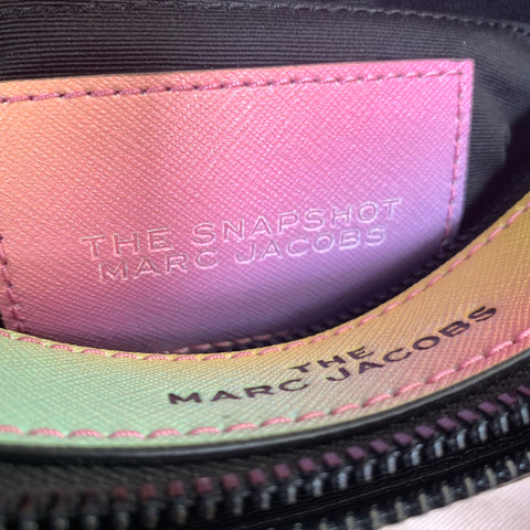 MARC JACOBS SS2020 Pink Teal Rainbow Leather Shoulder Bag
