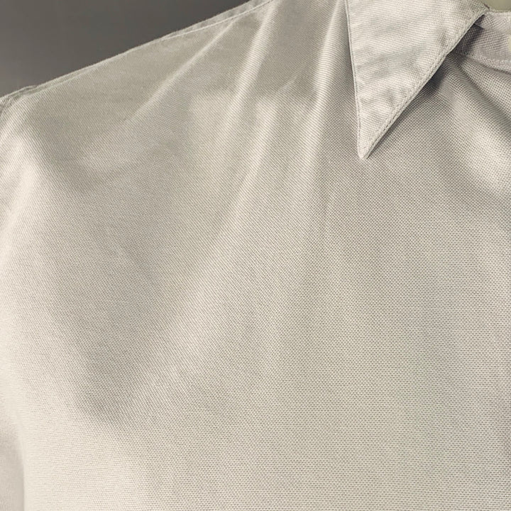 MARGARET HOWELL Size L Light Blue Cotton One Pocket Long Sleeve Shirt