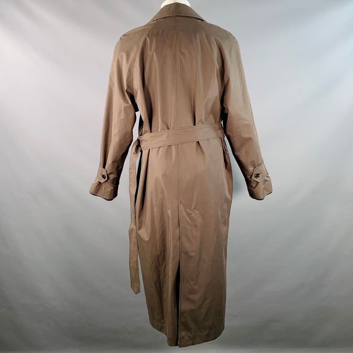 BURBERRY Size 36 Bradford Green Olive Reversible Cotton Belted Trench Coat