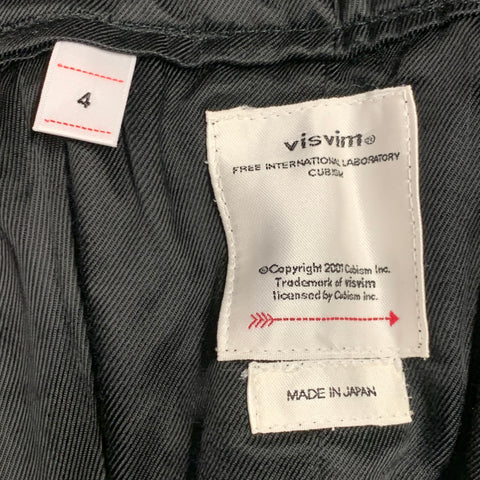 VISVIM Size L Hakama Black Wool Linen Pleated Belted Dress Pants