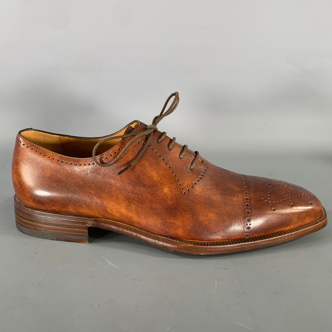 BARRETT Size 9.5 Brown 521062 Leather Brogue Loafers